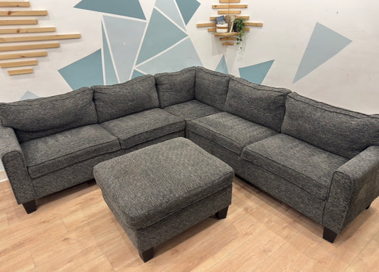 Sectional with ottoman