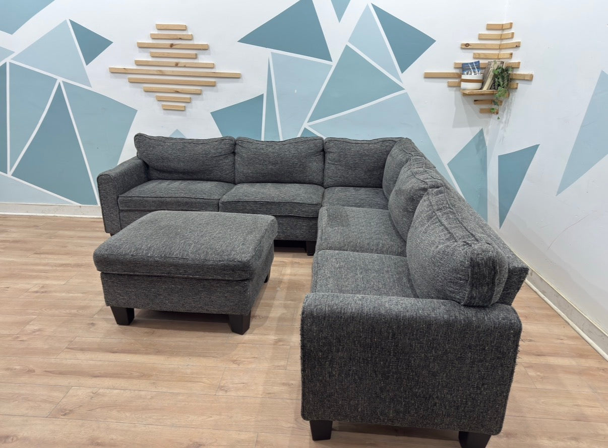 Sectional with ottoman