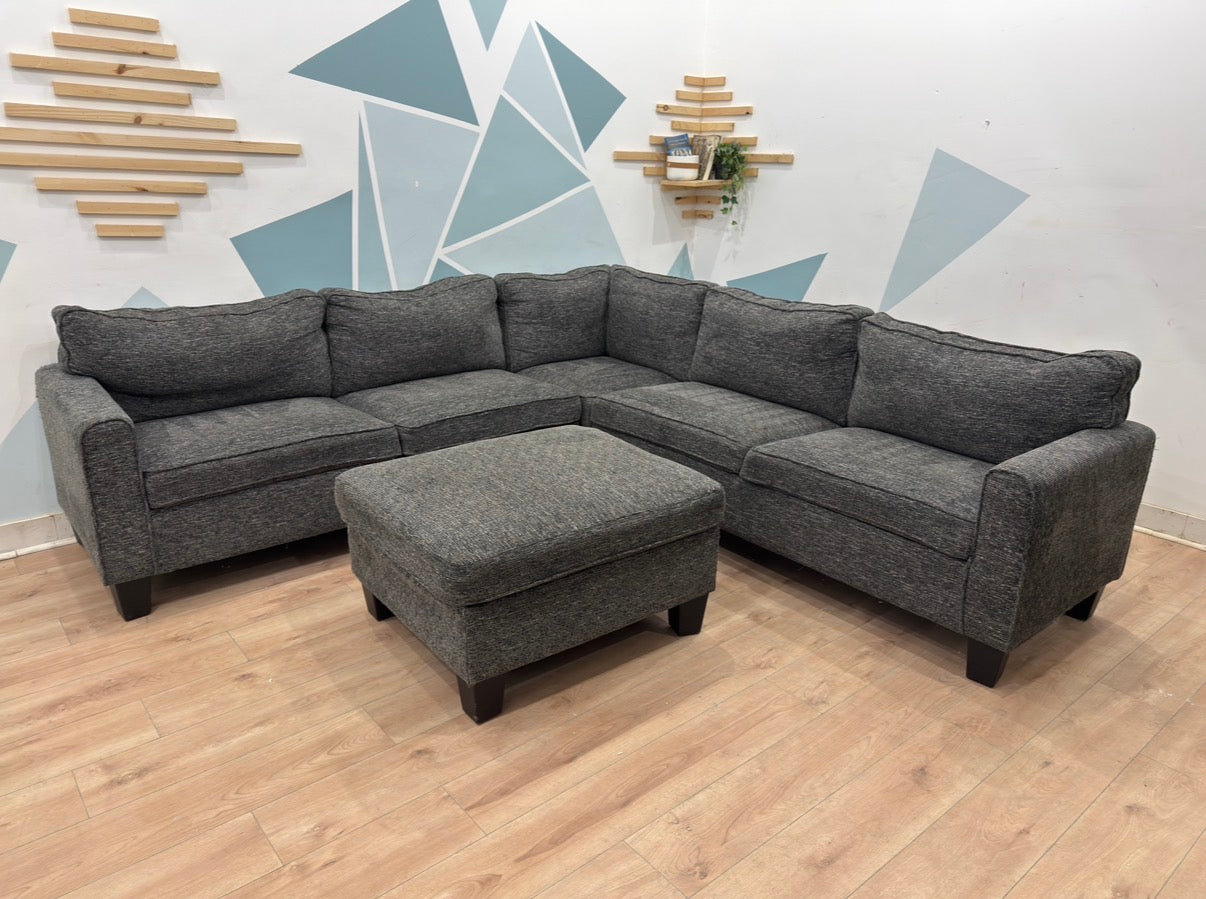 Sectional with ottoman